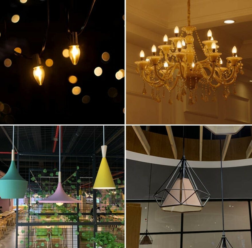 LED Night Light Bulb – C7 E12 LED Bulbs – Candelabra Light Bulbs, 0.6 6 Pack