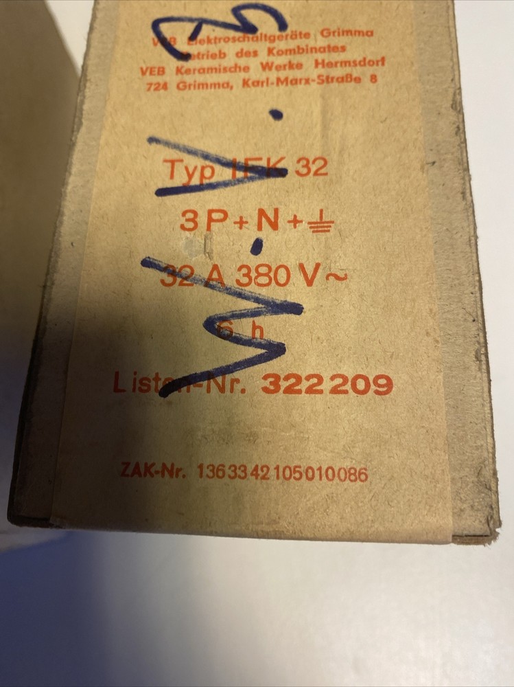 3 x Grimma IFK 32 Strong Power Plug 80s