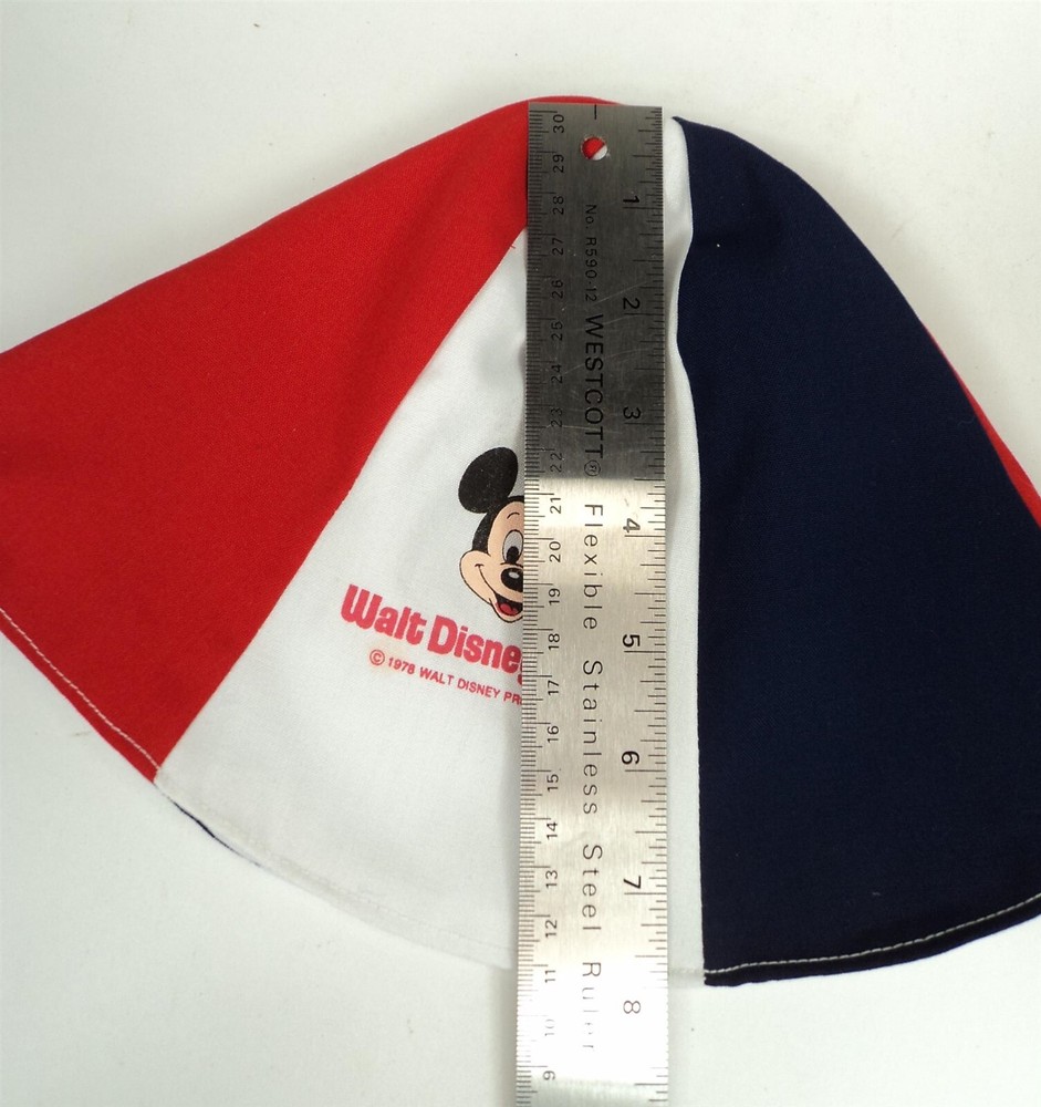 1978 Walt Disney Disney Six Panel Red White & Blue Hat