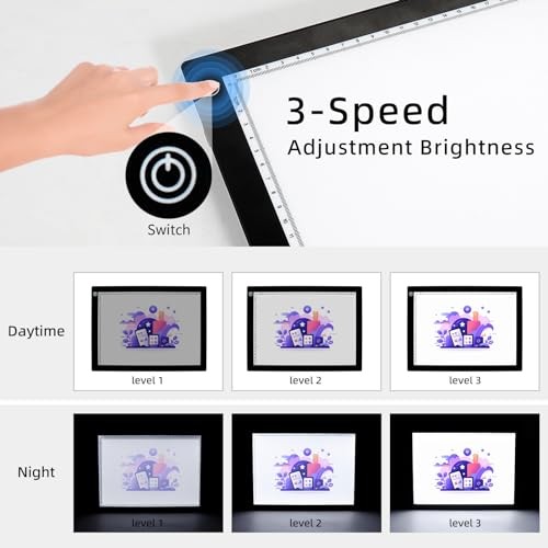 Rechargeable A4 Tracing Drawing Board,Copy Light Pad with Adjustable Foldable