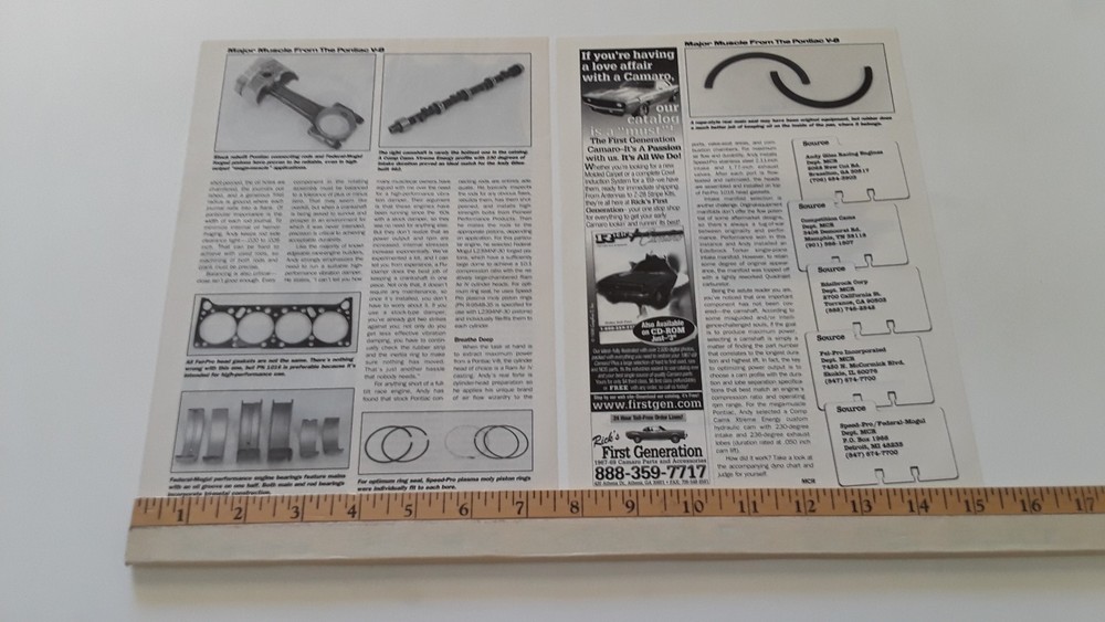 PONTIAC 455 V-8 ENGINE 511 H.P. ORIGINAL 1999 ARTICLE