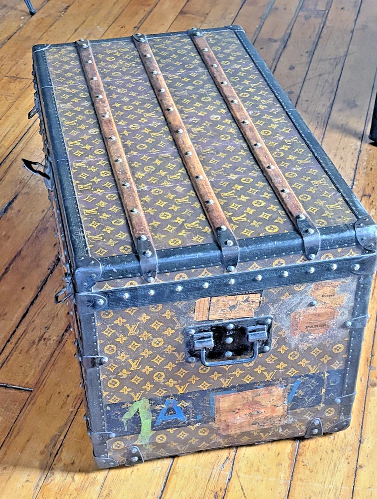 Louis Vuitton Monogram canvas steamer trunk