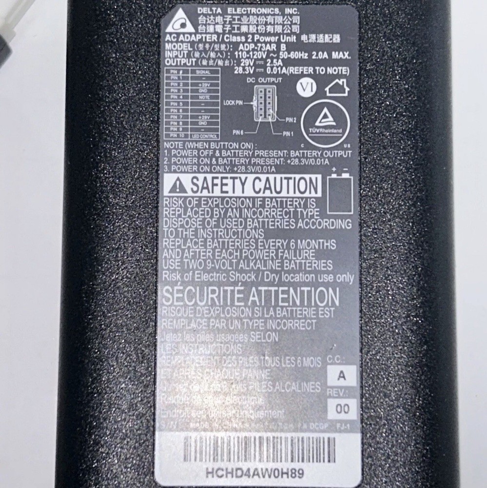 Tempurpedic Delta adjustable bed power supply ADP-73AR B Cusomatic