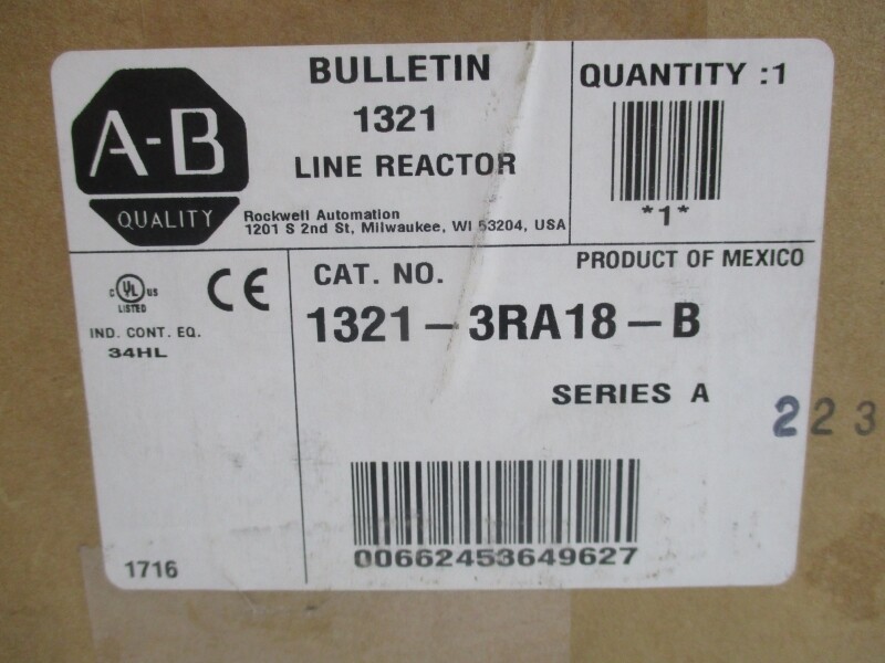 ALLEN BRADLEY 1321-3RA18-B SER. A NSFS