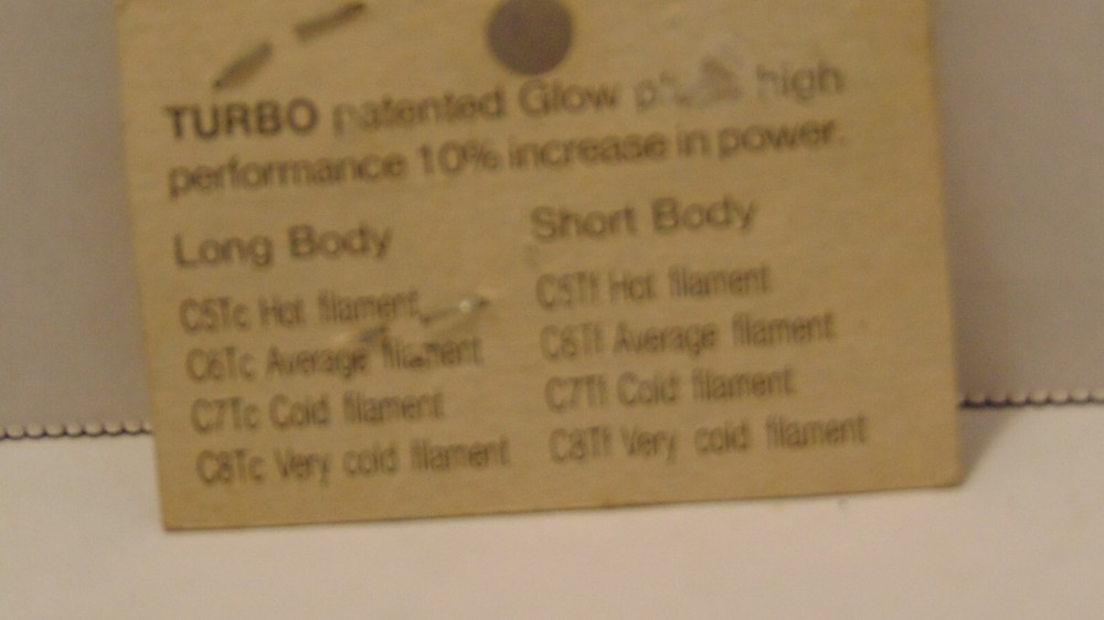 NOVAROSSI TURBO GLOW PLUG C8Tf