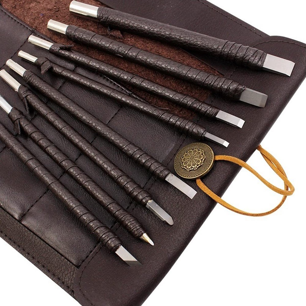SKYZONAL Stone Carving Tool Set Chisel Kit 8pcs...