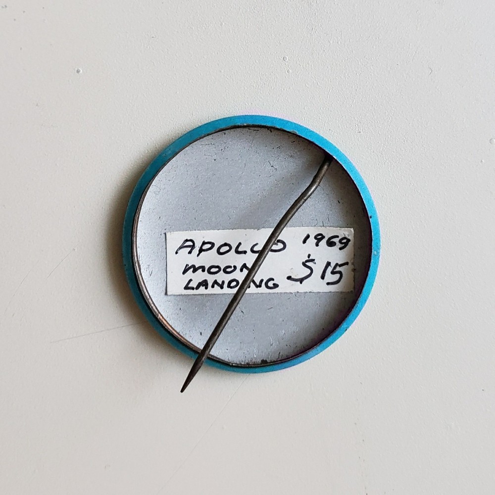 Apollo Program Logo / 1.2" Pinback Button, vintage, NASA