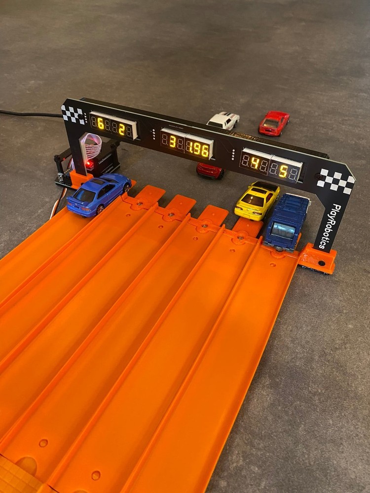 Timing system for Hot Wheels Super 6-lane Raceway Timer