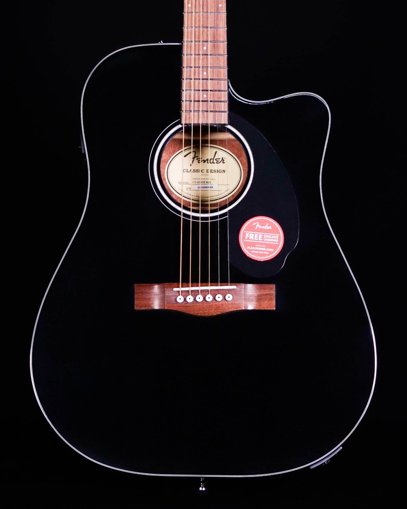 Fender CD-60SCE Dreadnought, Walnut FB, Black
