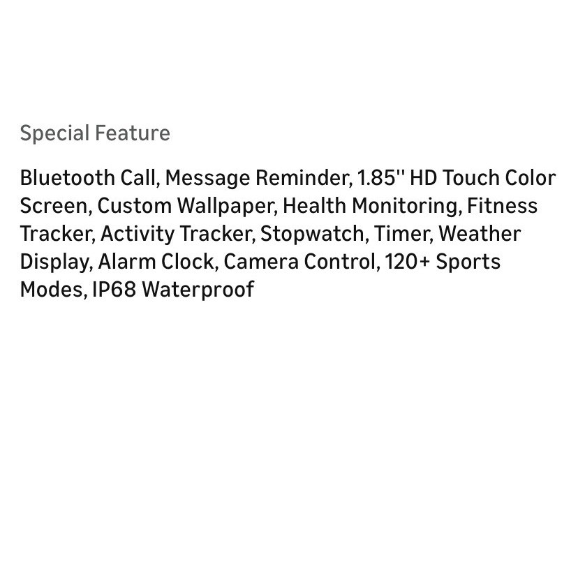 Black smartwatch iOS and android open box new never used