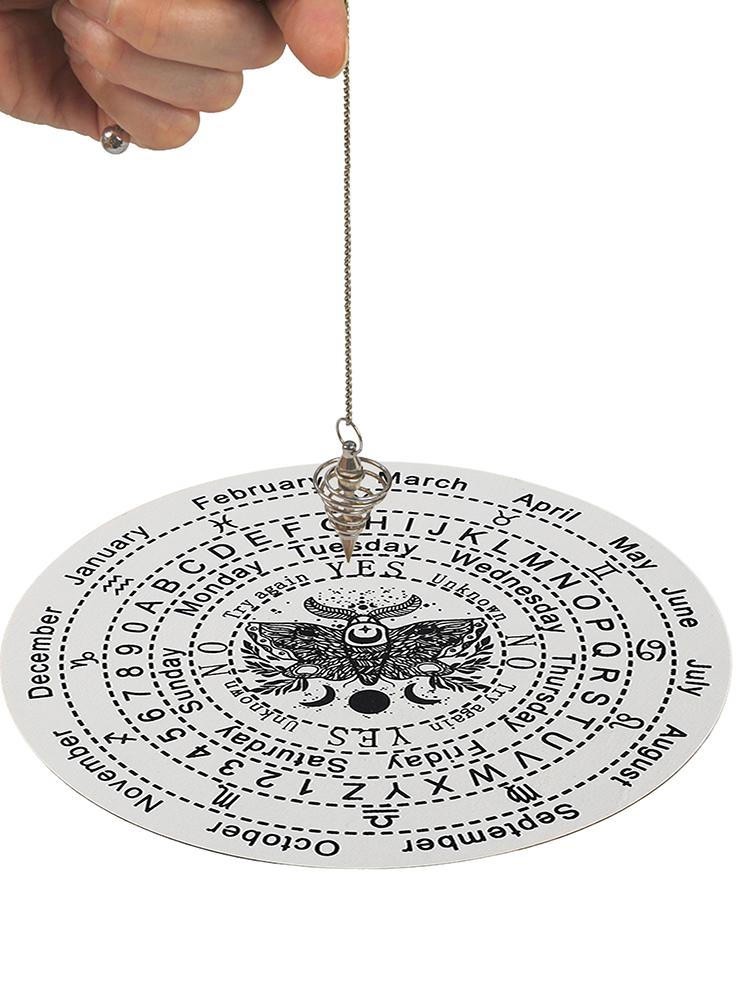 Wooden Pendulum Board Dowsing Divination Metaphysical Message Board