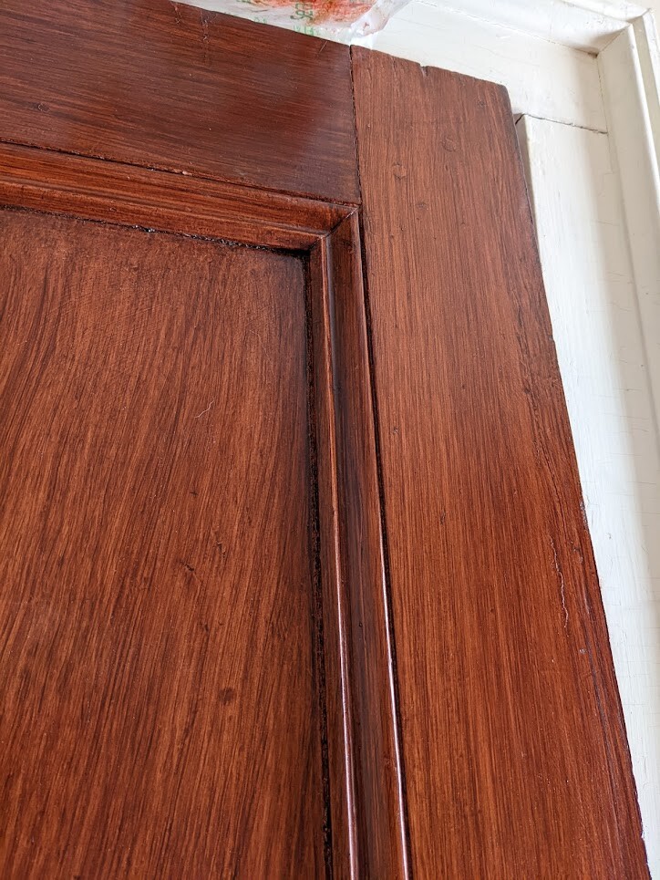 Antique Four-Panel Wood Door