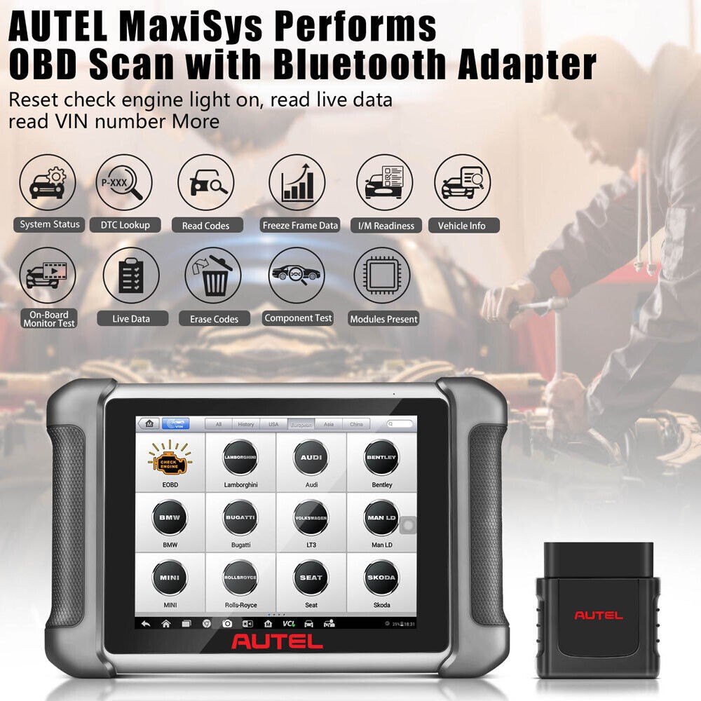 Autel MaxiVCI Mini VCI Mini Bluetooth-compatible Diagnostic InterfaceFor MK808BT