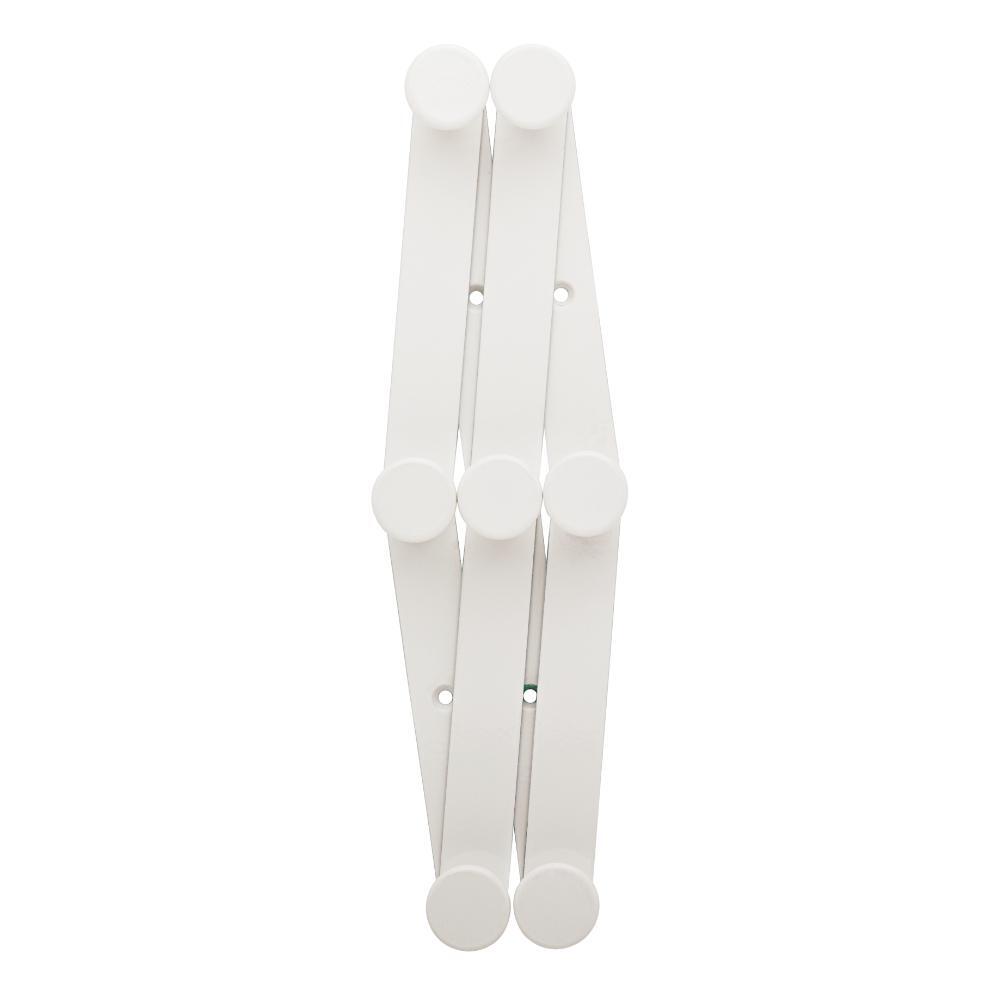 LIBERTY 16" White Metal Expandable Hook Rack