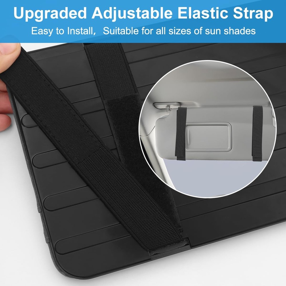 HADEEONG Sun Visor Organizer, Multi-Pocket Auto Visor Organizer for Car, SUV ...