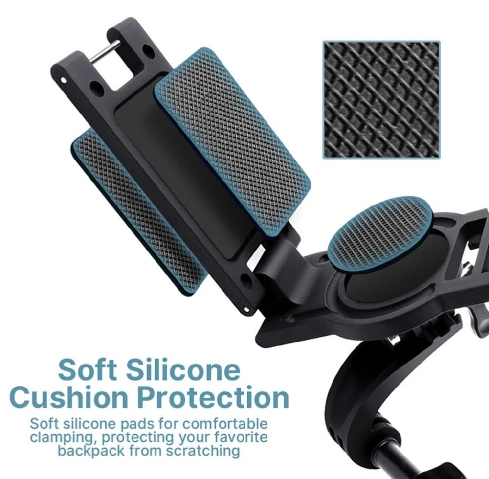 Multi-Function 360 °rotatable Base Backpack Strap Mount for Go Pro Hero12 11 10