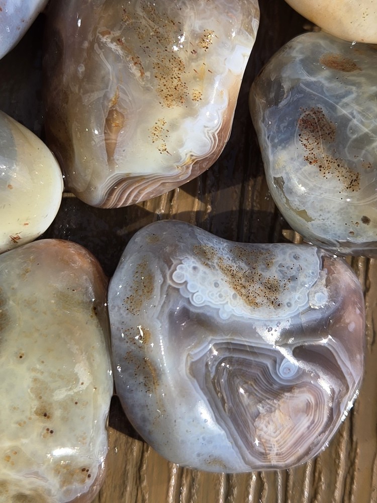 Botswana Agate Selects - ROLLING HILLS - Rough, Natural, Not Polished A+ Grade
