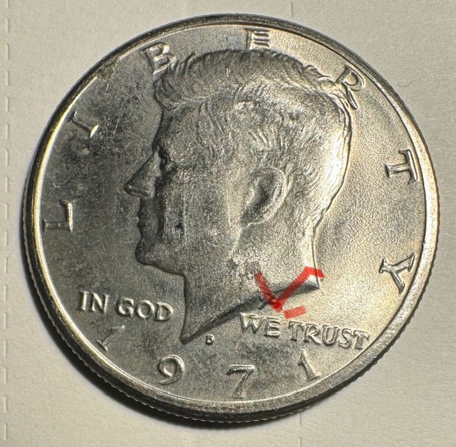 1971 d kennedy half dollar Very Rare Errors