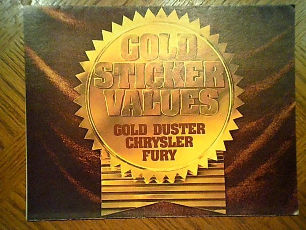 1973 Plymouth Gold Sticker Values Folder - Original