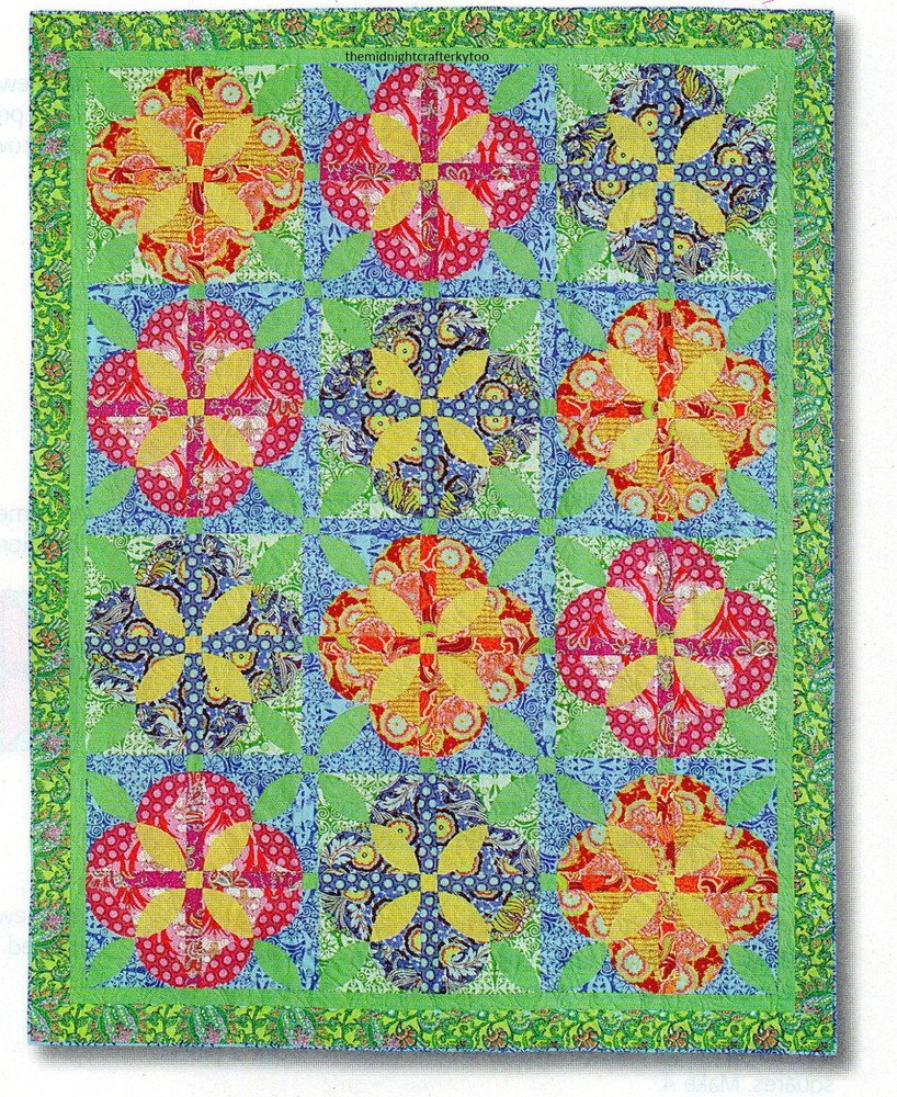 Melon Blossoms Quilt Pattern Pieced/Applique TS