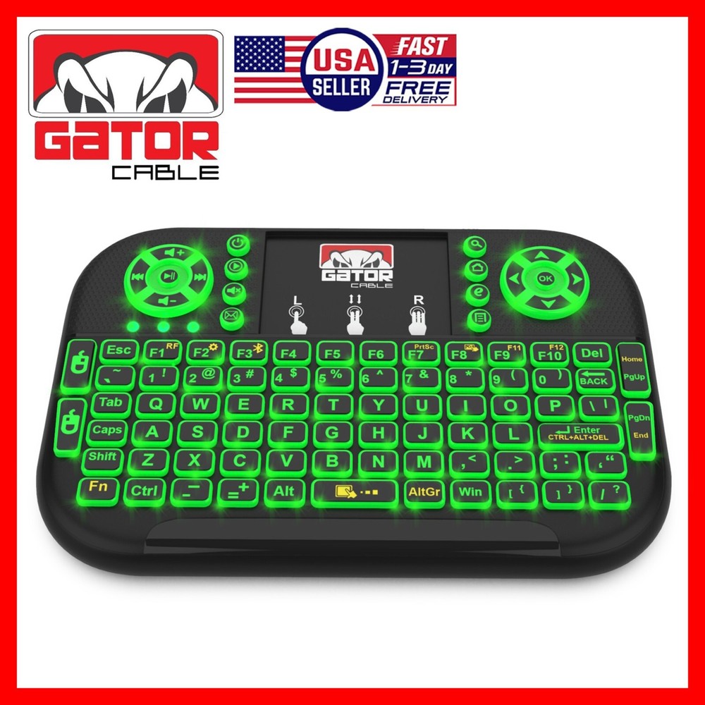 Mini Wireless Bluetooth Keyboard Remote Touchpad Smart-TV Android TV PC Backlit