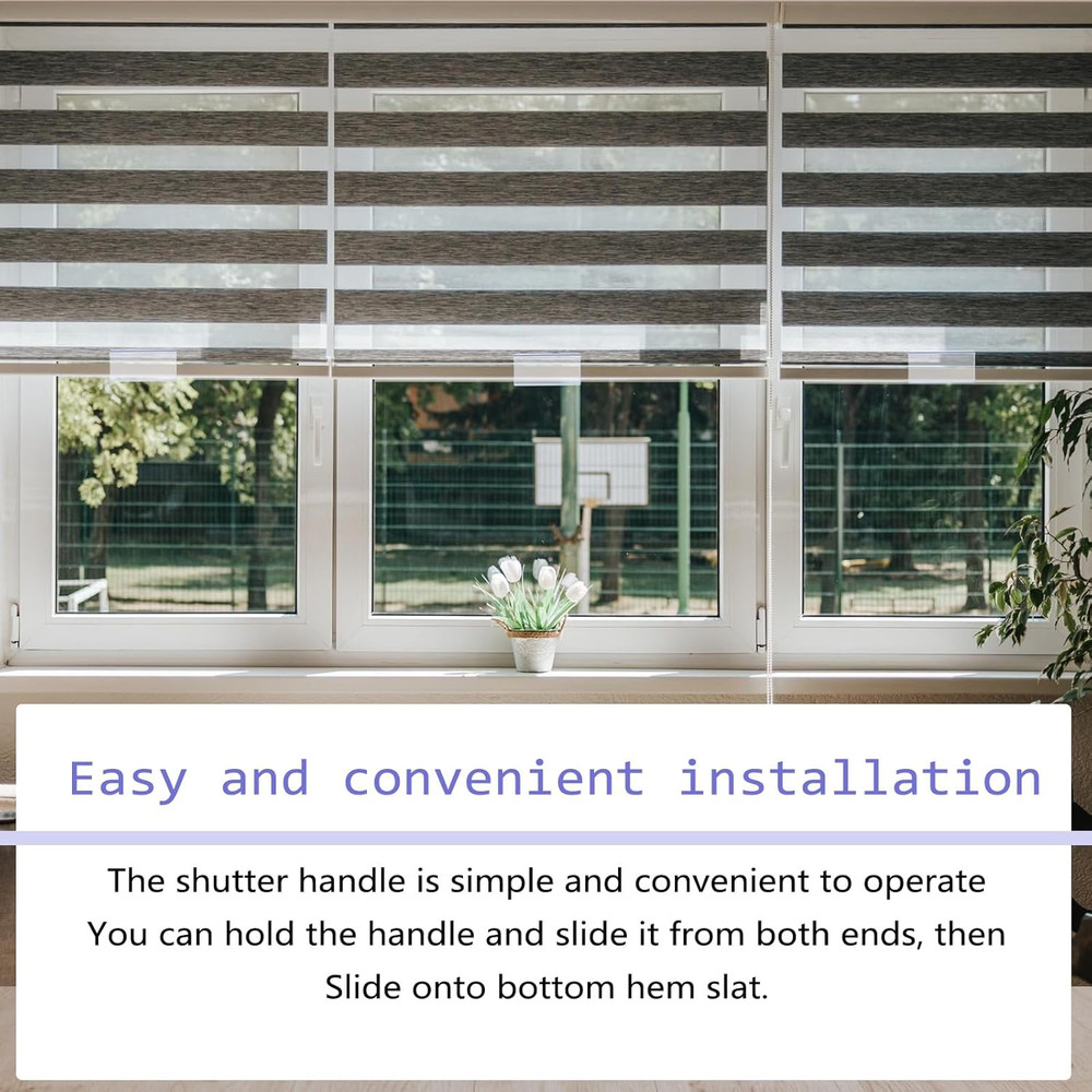 4 PCS Clear Plastic Window Shade Pulls, Roller Shades Hem Grip for Windows, Pull