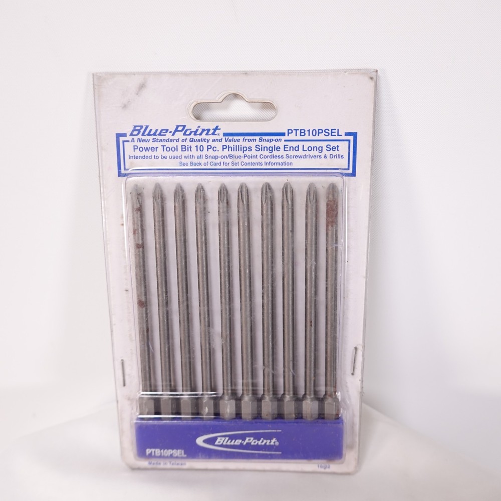 Blue Point Power Tool Bit 10 Piece Set Phillips Single End