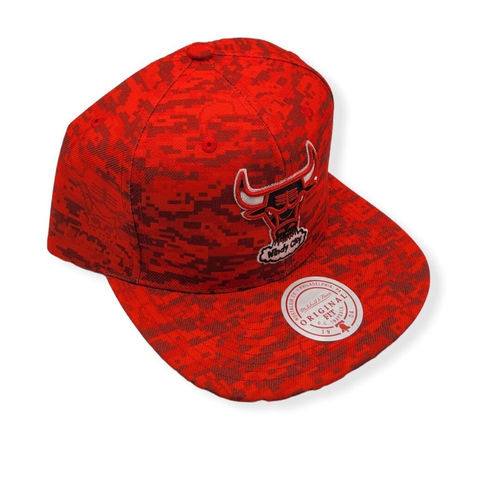 Mitchell & Ness Chicago Bulls Team Digi Camo Adjustable Snapback Hat Cap