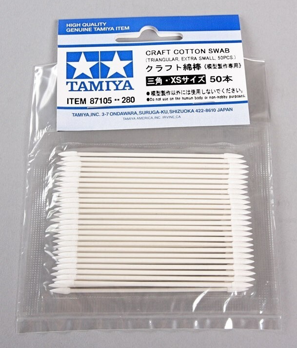 Tamiya 87105 Craft Cotton Swab Triangular Extra Small (50pcs) - US