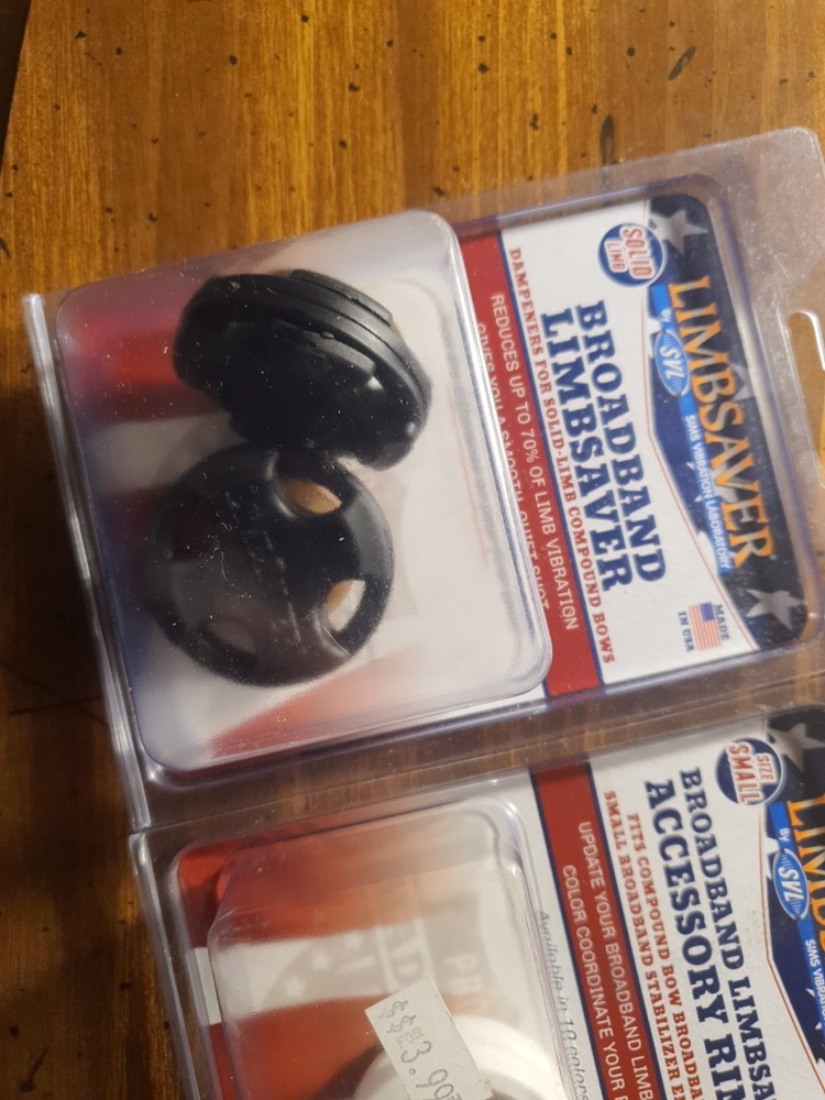 LimbSaver Broadband Dampener for Solid Limb Compound Bows, Black & White 2-Pack