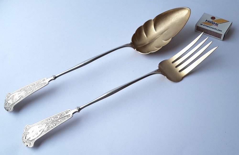 Rare!!! Set Spoon + Fork J.E. Galdwell & Co Silver K226
