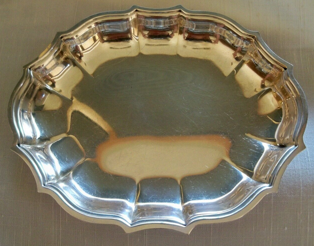INTERNATIONAL SILVER SILVERPLATE OVAL MINT TRAY CHIPPENDALE 6394