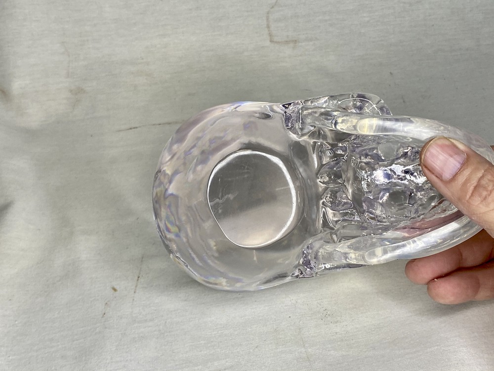 Mitchell Hedges Ancient Crystal Skull Replica, Solid Acrylic, Color Book, Signed