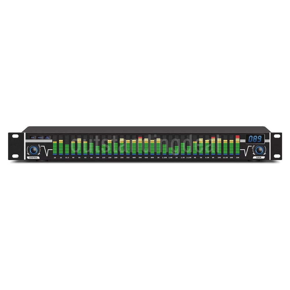 EQ-A31 Professional 31 Band Equalizer Digital Equalizer (Black) for Stage Home