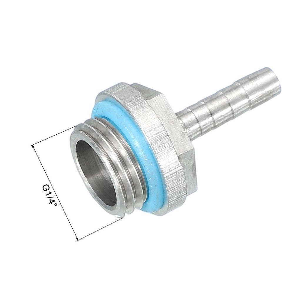 8pcs G1/4 Fitting, G1/4 Thread with 4mm OD Nozzle