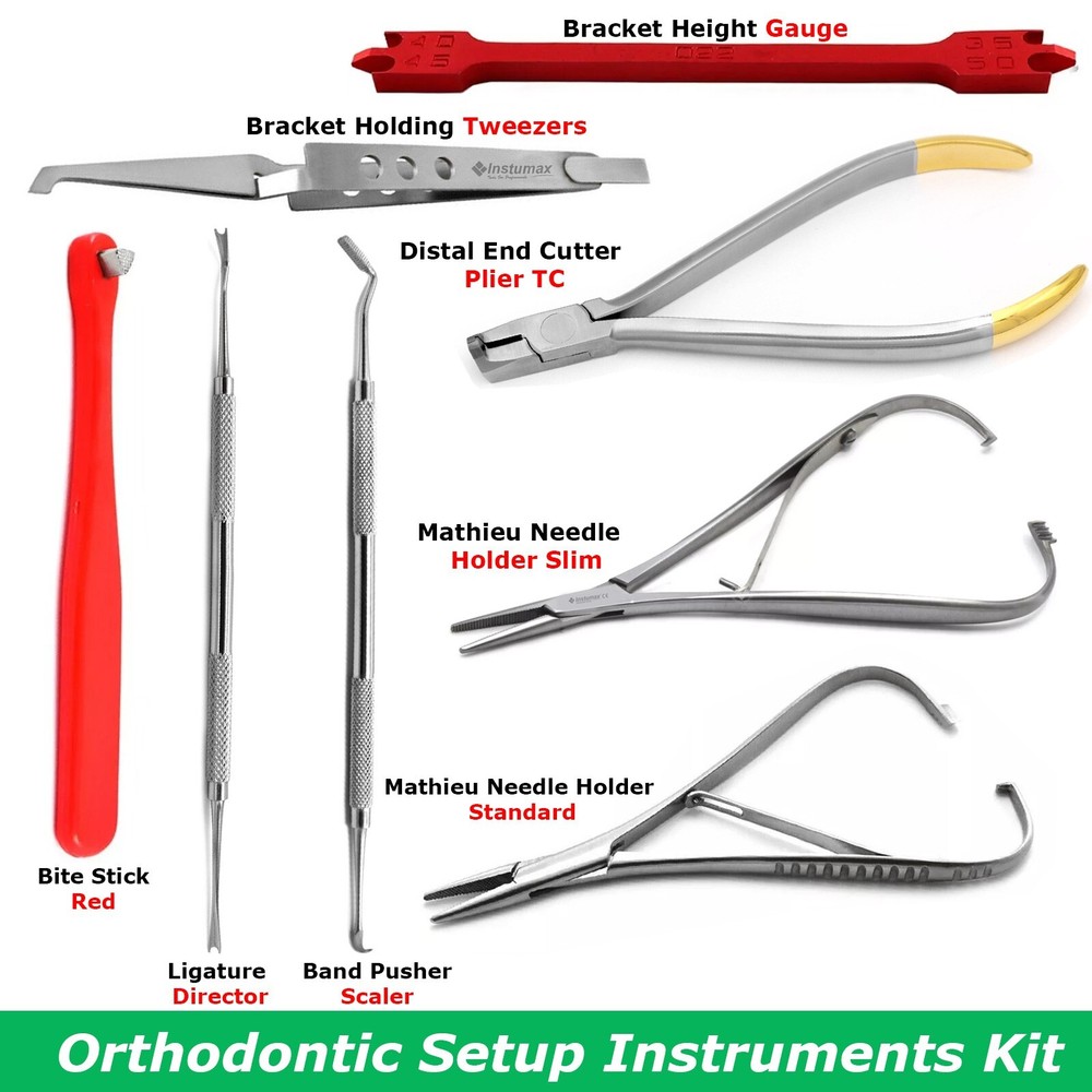 Orthodontic Setup Instruments Kit Distal Wire Holder Cutter-Bracket-Ligating