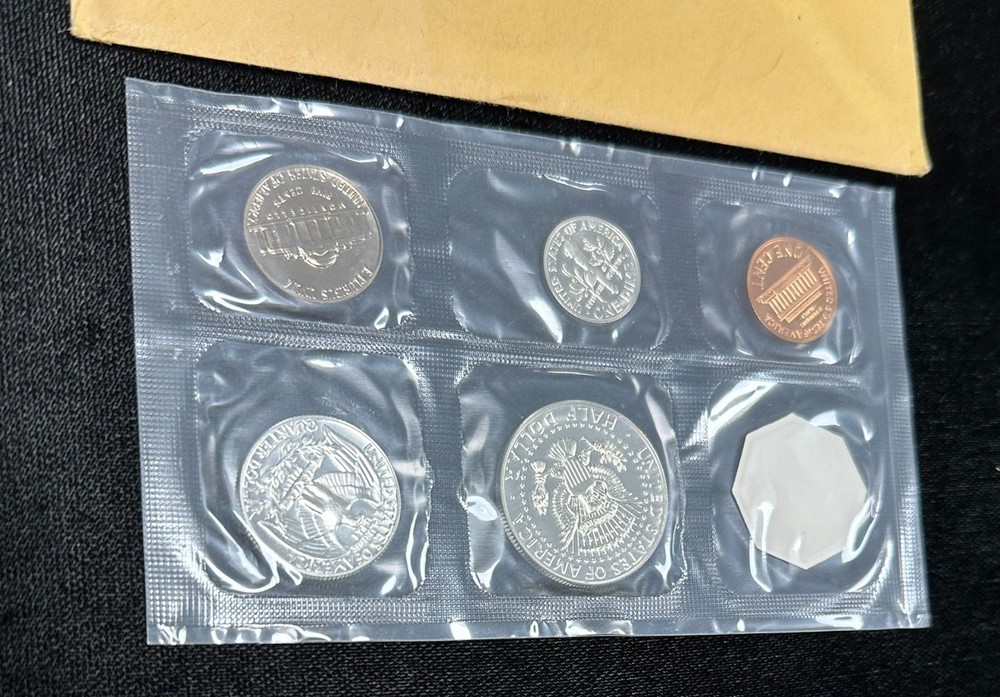 1964 U.S. Mint Silver PROOF Set w/ Envelope w/ Silver Kennedy Half Dollar