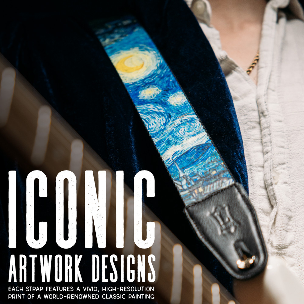 Levy's 2" Polyester Guitar Strap with Tri-Glide Adjustment, The Wave