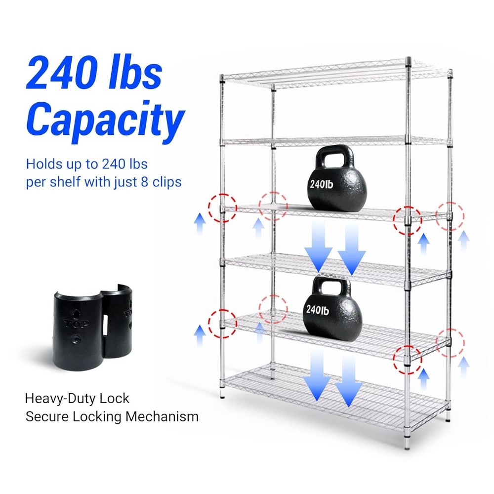 Universal 8-Pack Shelf Clips for 1-Inch Posts - Easy Installation & Reliability