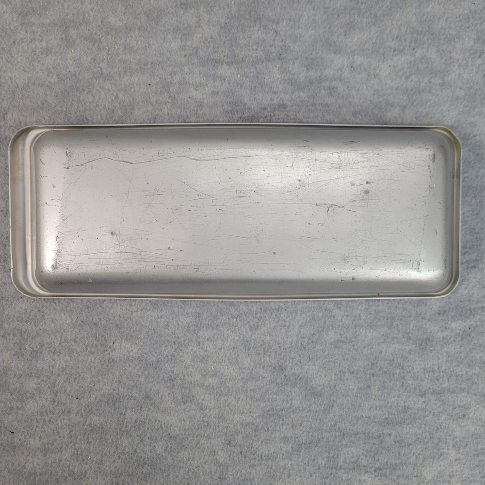 Vintage Admiral 14 Cube Ice Tray Silver Aluminum Hinged Handle Kitchen Tool