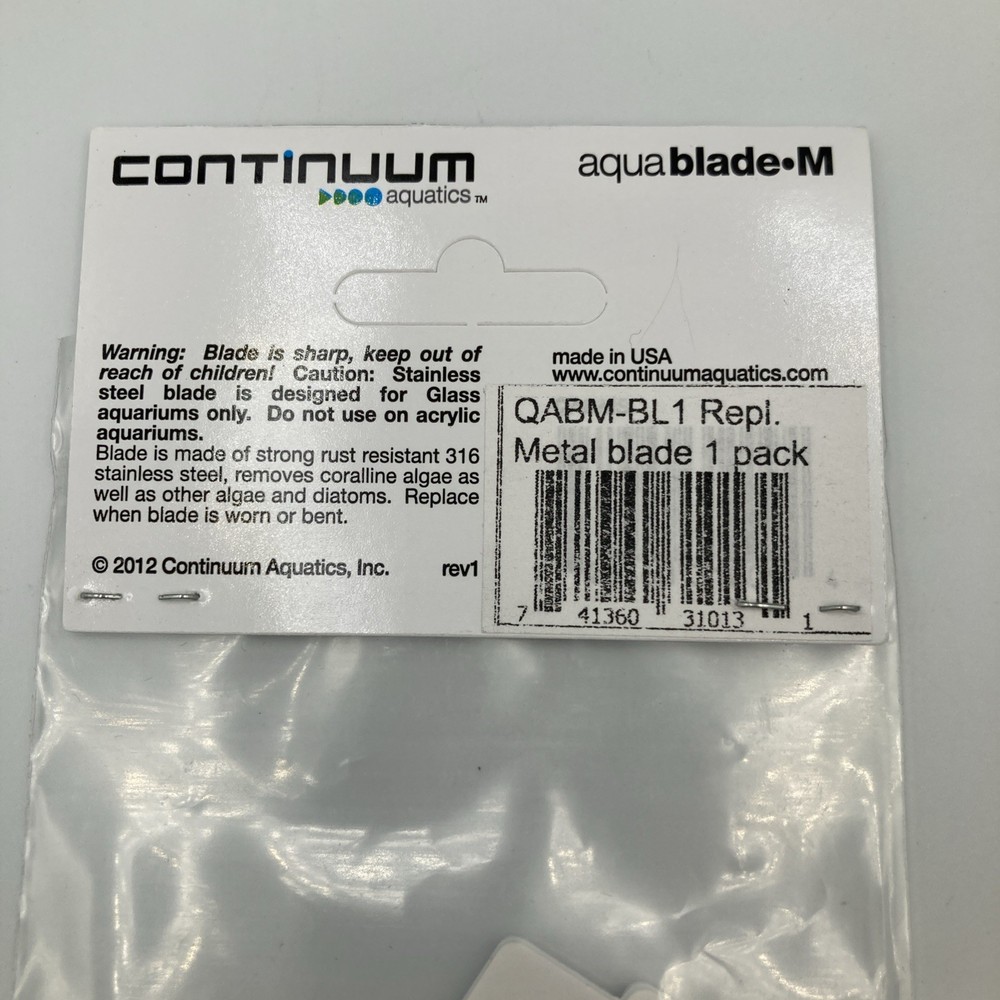 Continuum AquaBlade-M Single Stainless Steel Algae Scraper Replacement Blade
