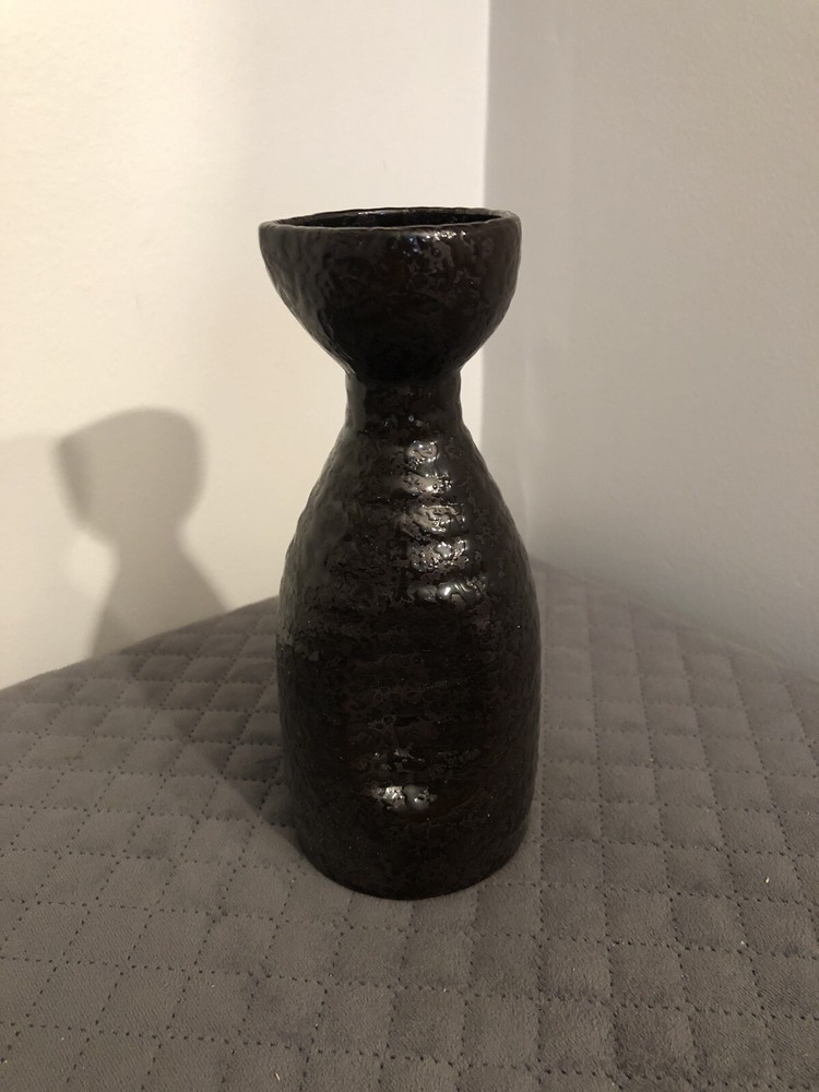 Studio Pottery Small Sake Pitcher Ceramic Home Bar Devore Liquid Pot 1F