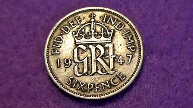 Great Britain 6 Pence 1947, KM#862