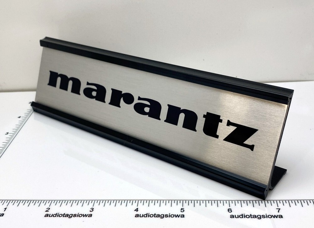 Marantz Component Stereo Desk Sign - Custom Silver Aluminum