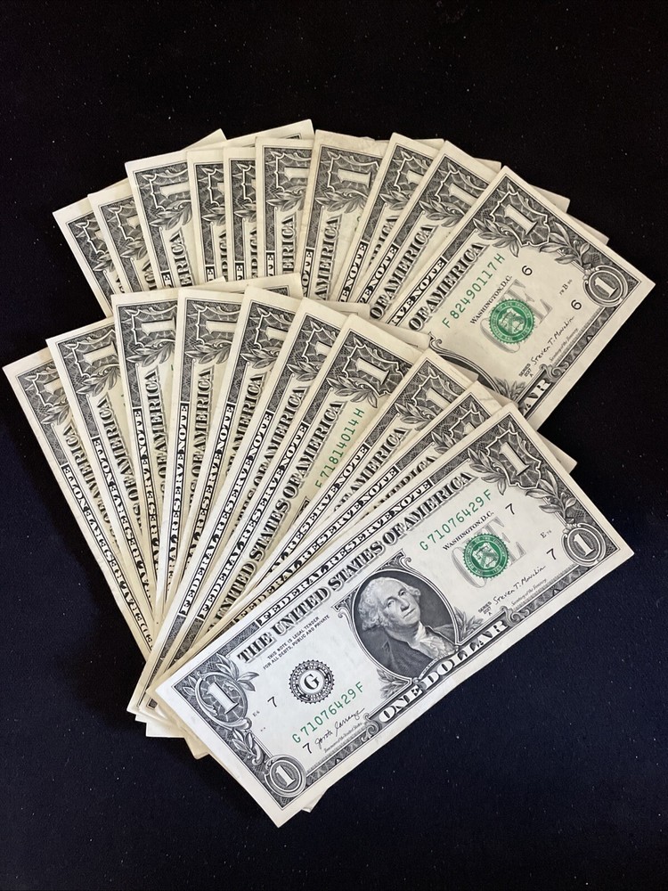 20 $1 FRN Mis Cut Errors Bottom To Top. (WORTHLESS) Read Description!!!