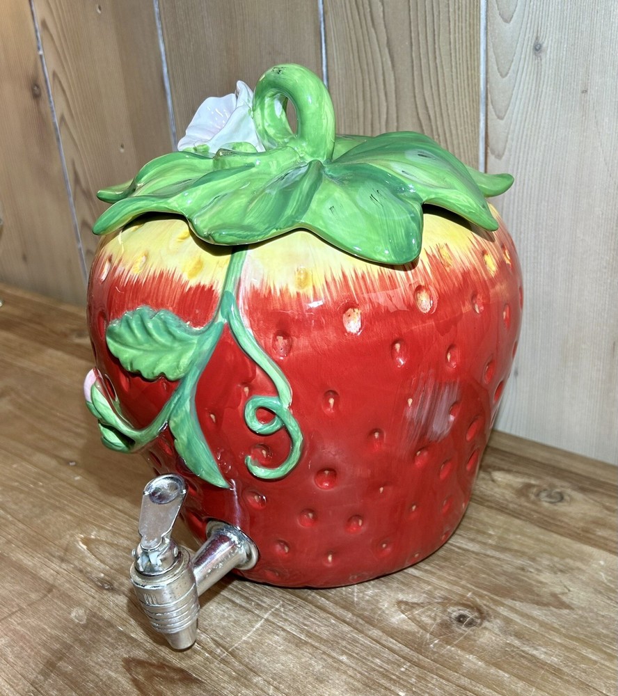 Cracker Barrel Berries Large Strawberry Drink Dispenser