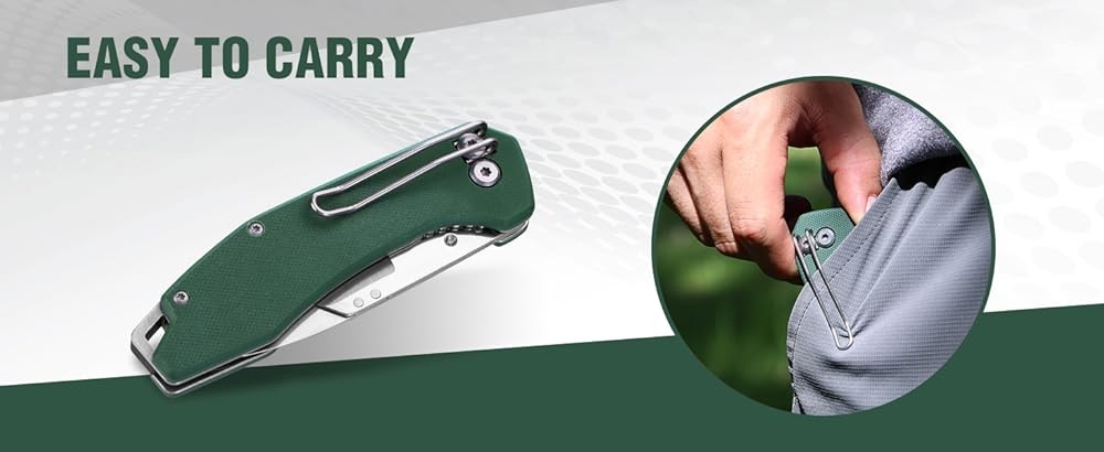 Replaceable Blade Folding Knife, 3-in-1 Poet Hunting Knives,