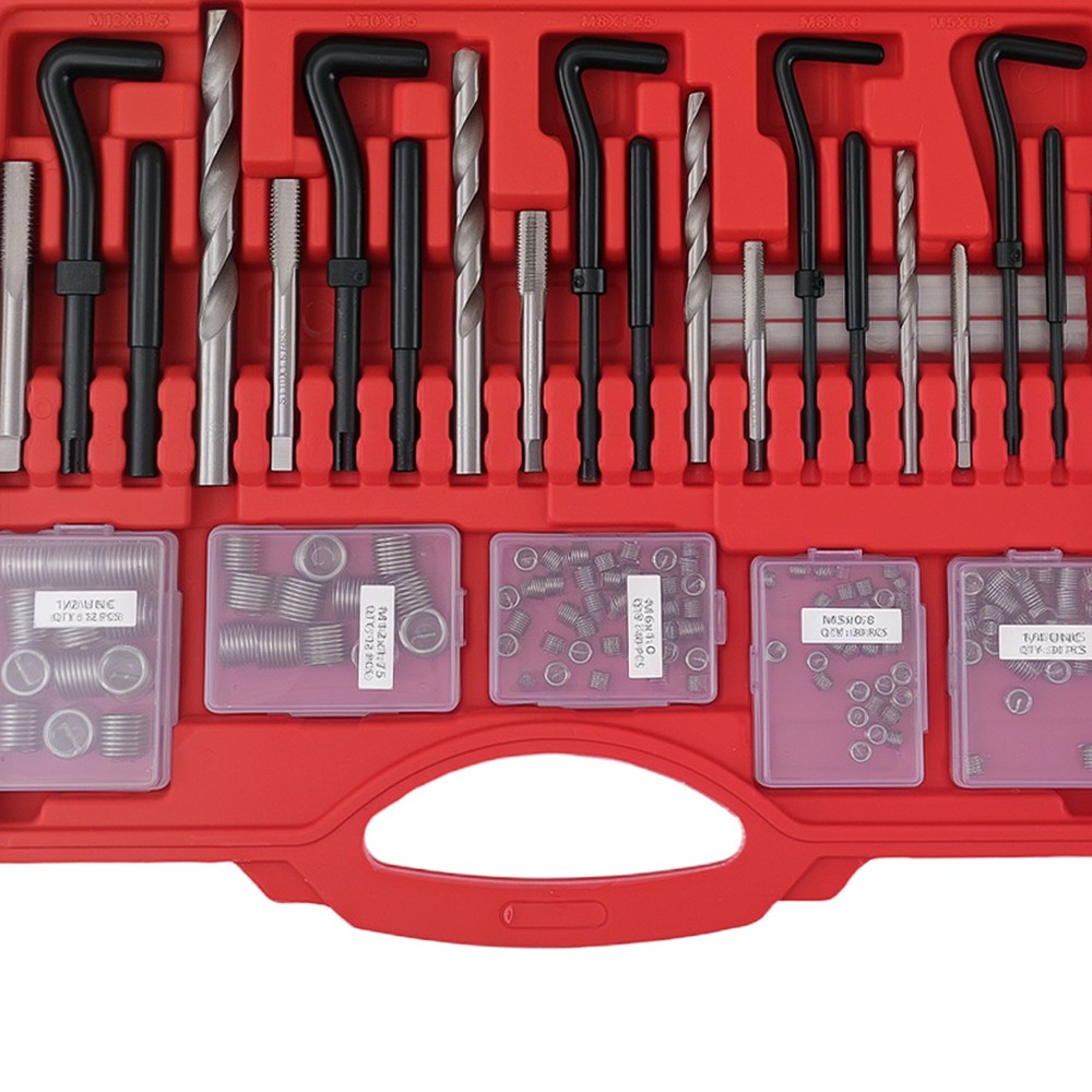 338Pc Engine Thread Insert Repair Kit SAE Metric for Automotive Tool Set