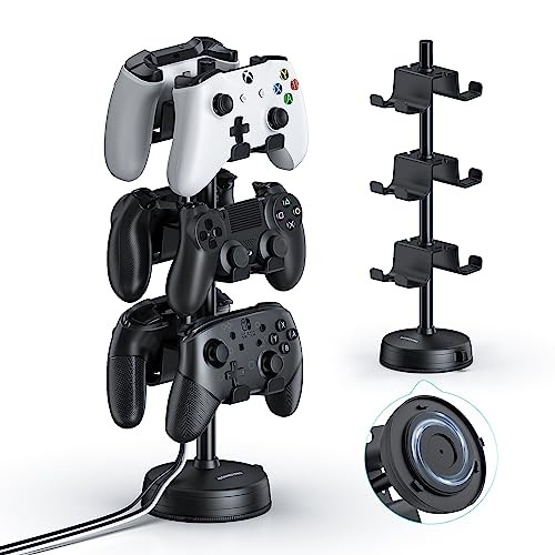 Headphone Controller Storage Stand Holder with Anti Controller Holder 3 Tiers