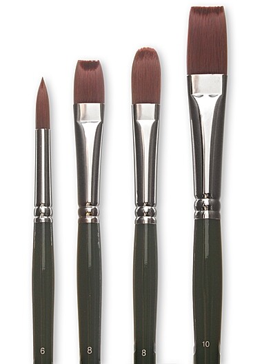 Silver Brush Ruby Satin Series Synthetic Brushes Long Handle